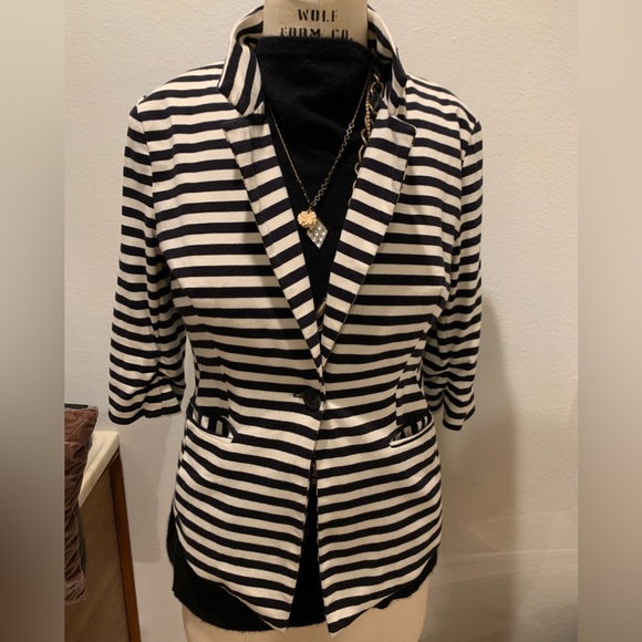 Monteau Striped Blazer Size:M - Picture 2 of 6